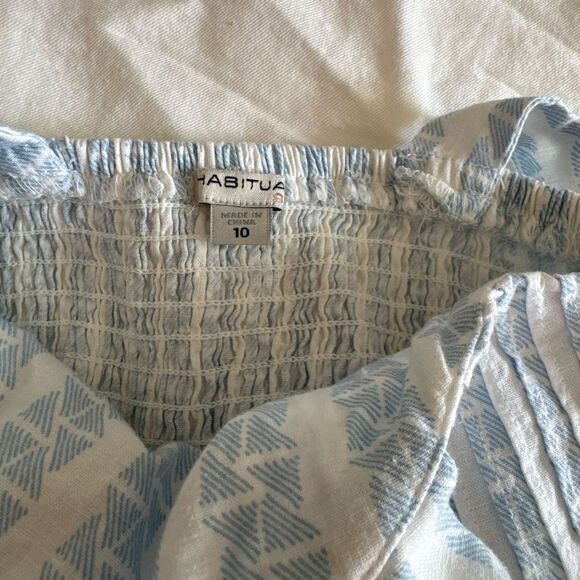 Geo Print Asymmetrical Jumpsuit, Blue - Picture 7 of 9